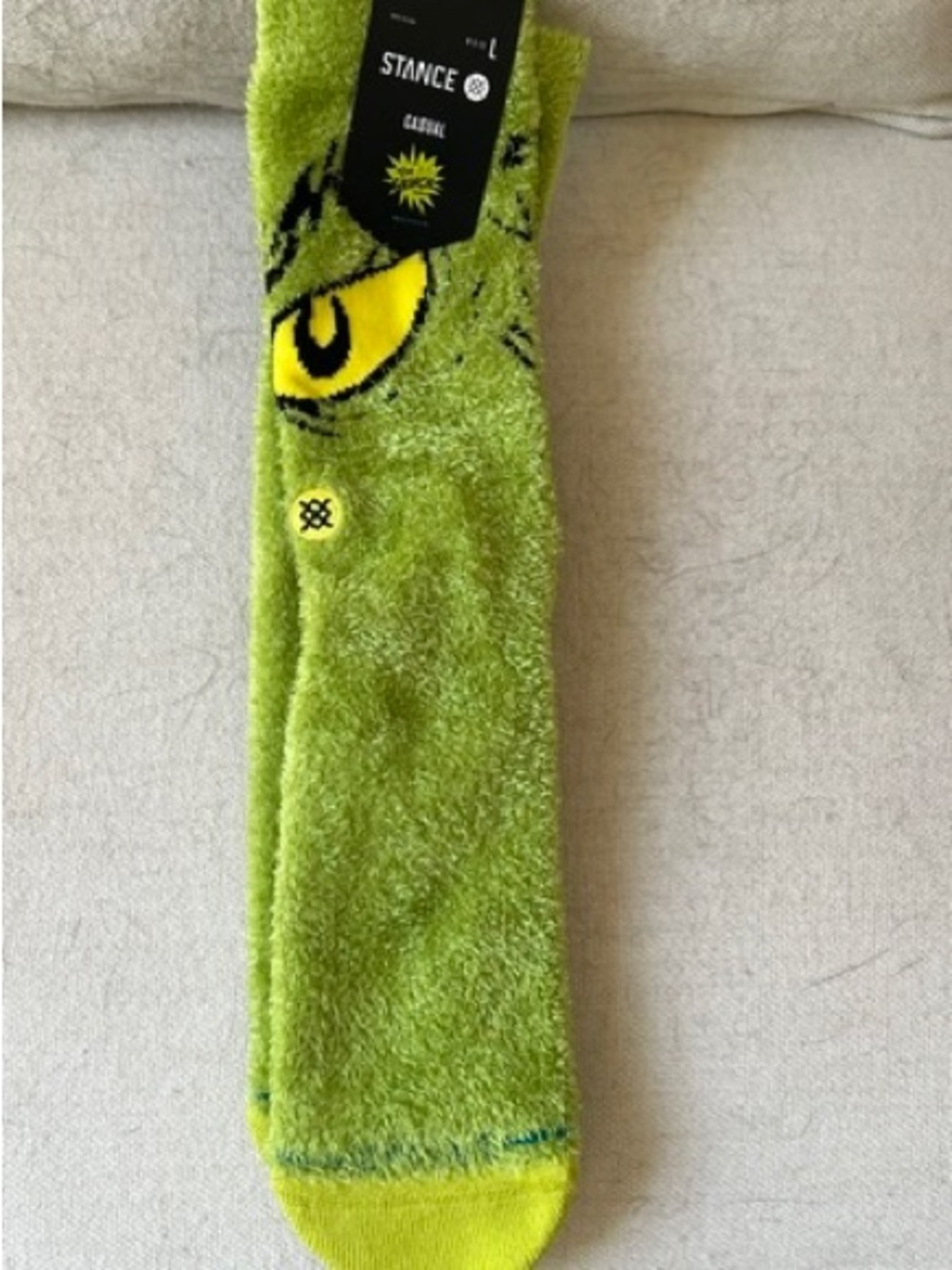 Stance Green Grinch Plush Crew Socks